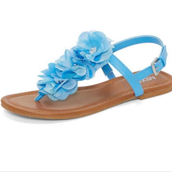 Mixit Shoes - Mixit Allegra blue flower sandals